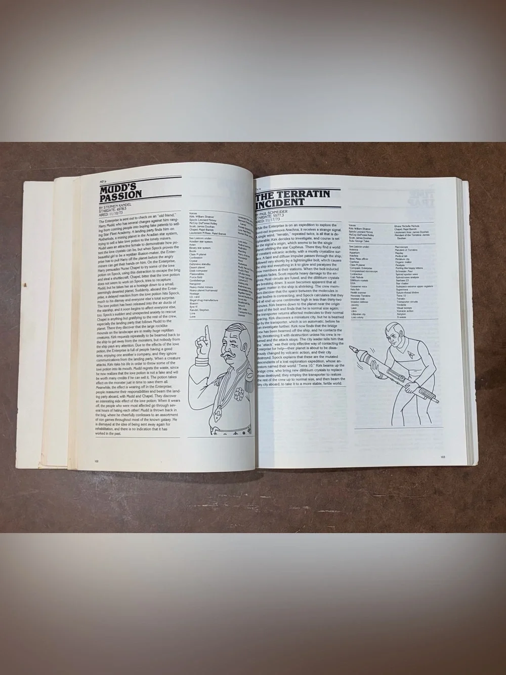 Vinatge-1976 BJO TRIMBLE- Star Trek Concordance- Based on a concept by Dorothy H